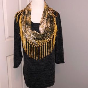 Blouse with scarf